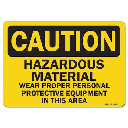 Signmission OSHA Caution, 10" Height, 14" Width, Aluminum, 14" W, 10" H, Landscape, OS-CS-A-1014-L-19137 OS-CS-A-1014-L-19137